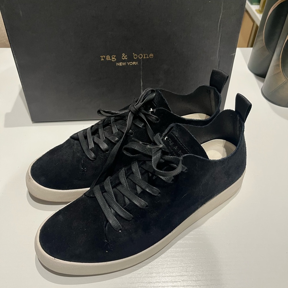 Rag and Bone Black RB Slim sneakers